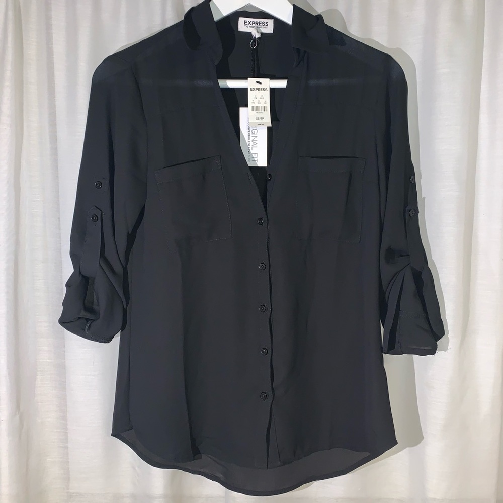 Express - Original Fit The Convertible Sleeve Shirt